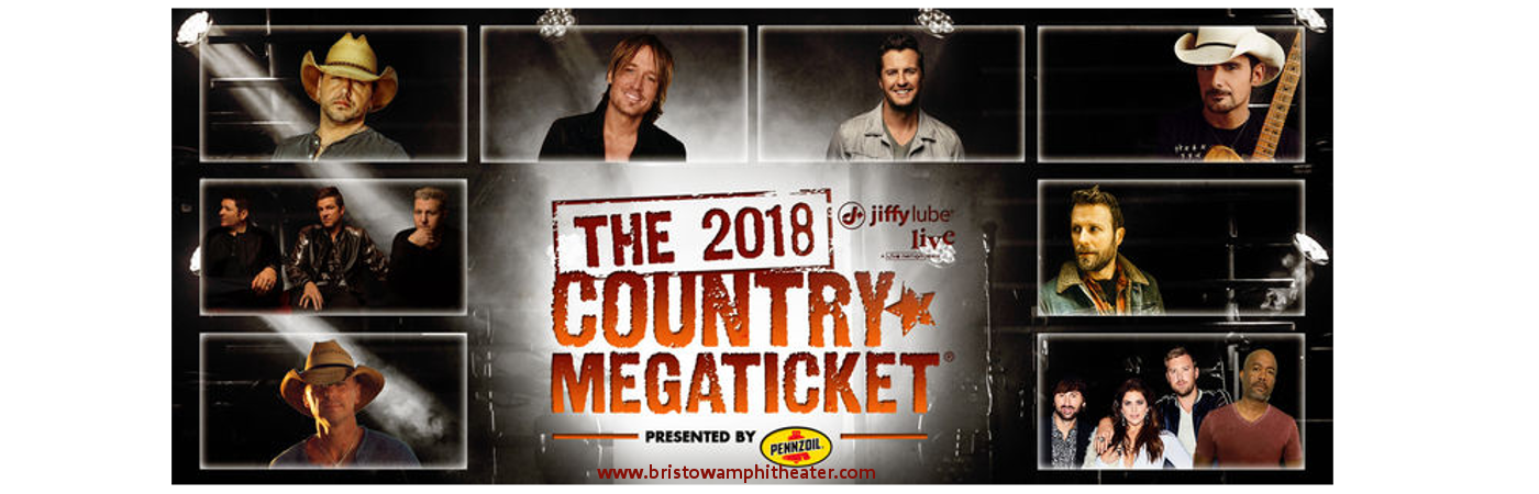 2018 Country Megaticket Tickets (Includes All Performances) at Jiffy Lube Live