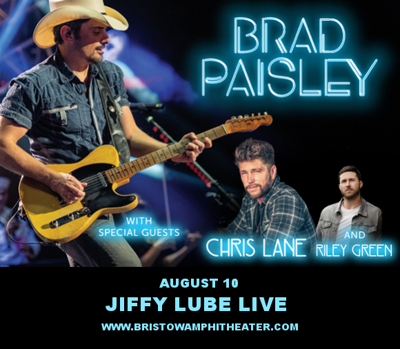 Brad Paisley, Chris Lane & Riley Green at Jiffy Lube Live