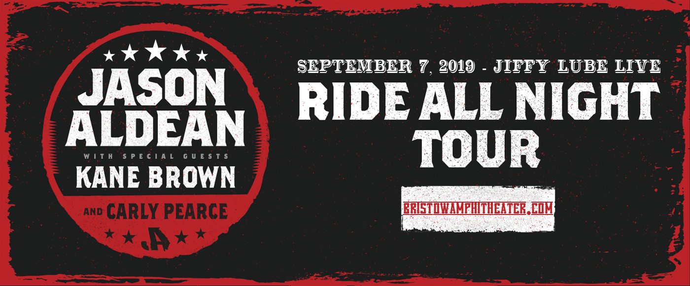 Jason Aldean & Kane Brown Tickets 7th September Jiffy Lube Live at