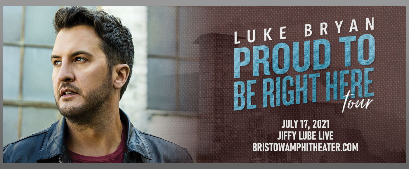 Luke Bryan Tickets 17th July Jiffy Lube Live at Bristow, Virginia